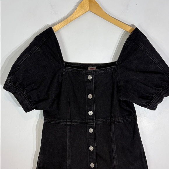 LEVI'S RHODE DENIM MINI DRESS BLACK  size small - Picture 6 of 14